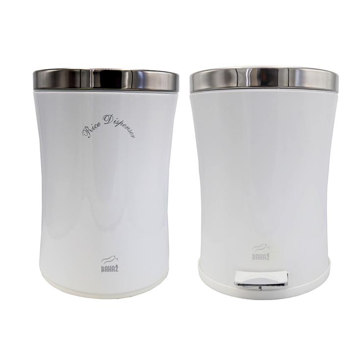 سطل زباله پدالی بهازکالا مدل کمرباریک کد DR stil-14L به همراه ظرف برنج